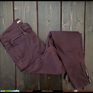 Vince Skinny Zip Jeans Dark Raisin size 27